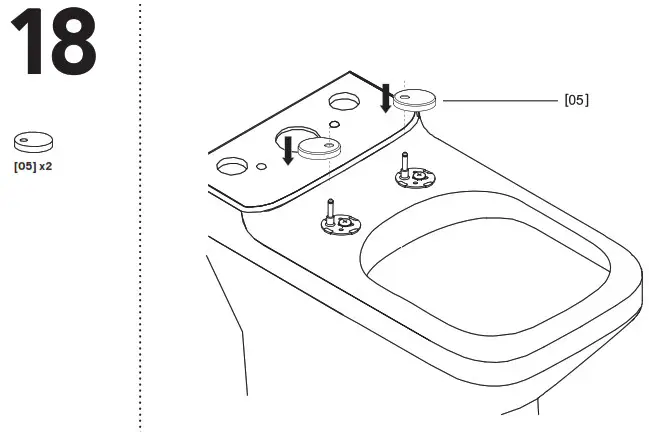 GoodHome teesta Close Coupled Rimless Toilet - Assembly 19