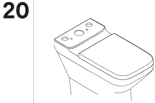 GoodHome teesta Close Coupled Rimless Toilet - Assembly 21