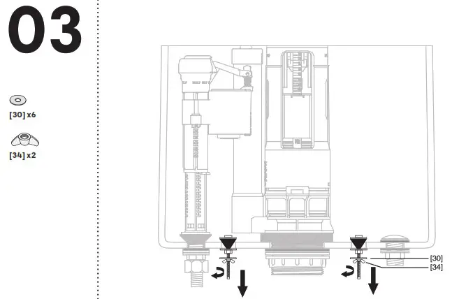 GoodHome teesta Close Coupled Rimless Toilet - Assembly 3
