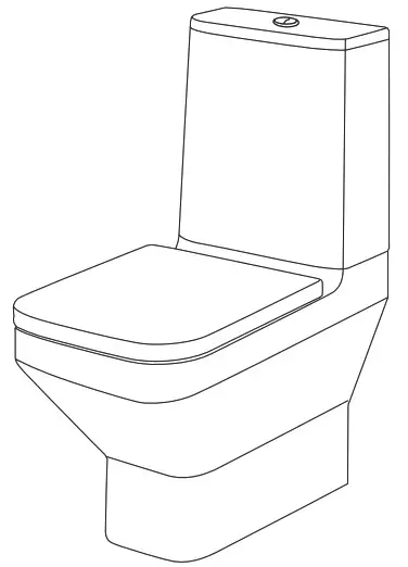 GoodHome teesta Close Coupled Rimless Toilet - cover