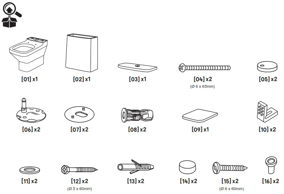 GoodHome teesta Close Coupled Rimless Toilet - overview 1