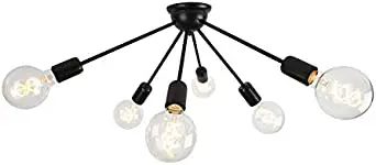 Qazqa 102454 Sputnik Hl 8 Black Design Ceiling Light Instruction Manual