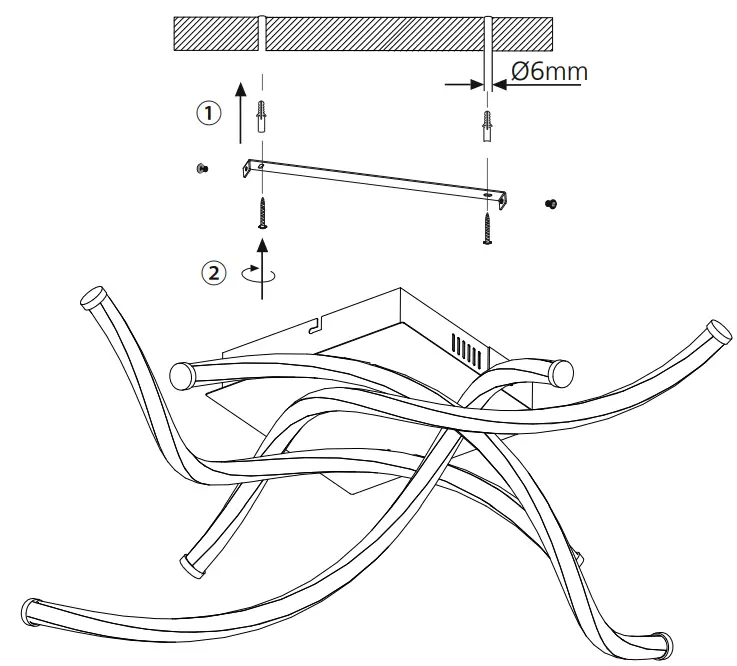 Paul Neuhaus 6539-55 Q Malina LED Ceiling Light - Fig