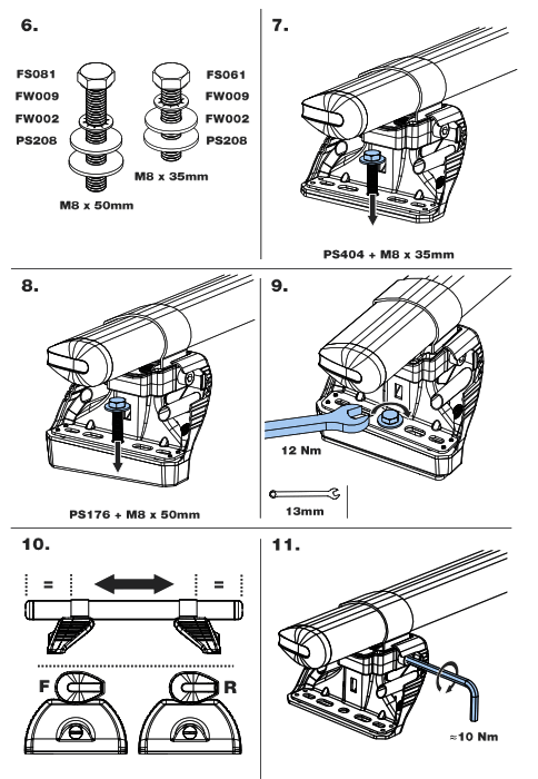 Rhino KD4PR FL KammBar Pro Aluminium Roof Bars - fig 3