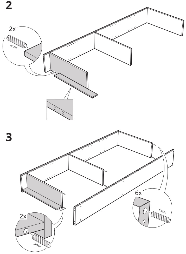 IKEA FINNBY Bookcase 60x180cm - Installation 2, 3