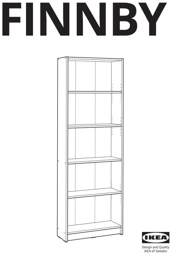 IKEA FINNBY Bookcase 60x180cm Instruction Manual