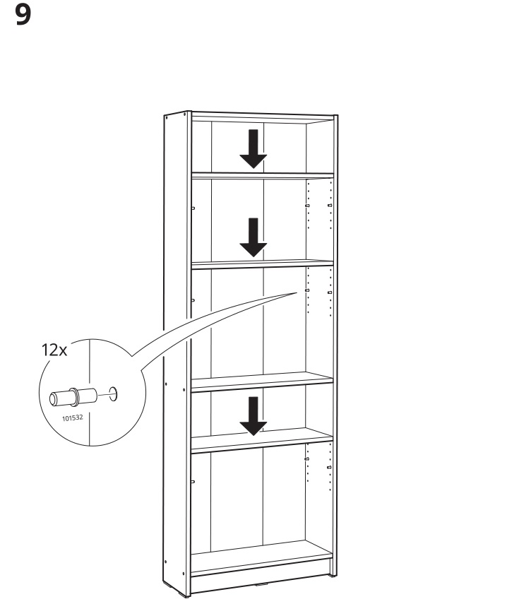 IKEA FINNBY Bookcase 60x180cm - Wall Attachment 9