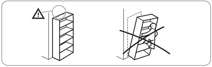 IKEA FINNBY Bookcase 60x180cm - furniture must attach with wall