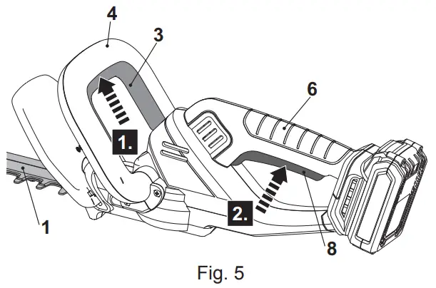 TITAN TTI827HDC 18V 45cm SOLO Cordless Hedge Trimmer - Fig 5