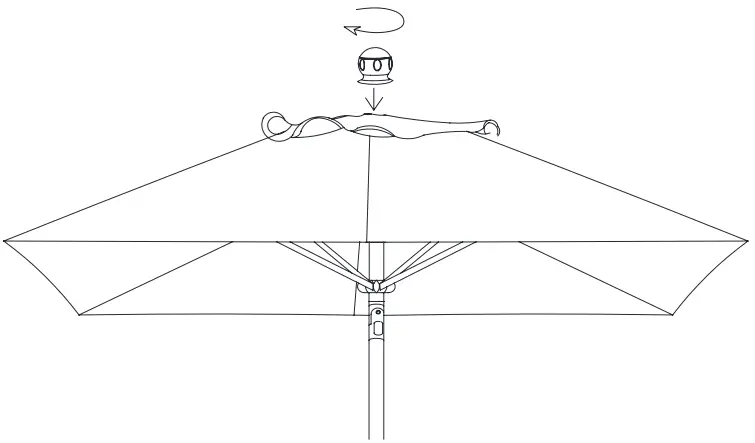 seasons SENTRY UMB-633130M 7’ x 10’ Rectangle Market Umbrella - Fig 2