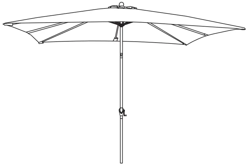 seasons SENTRY UMB-633130M 7’ x 10’ Rectangle Market Umbrella