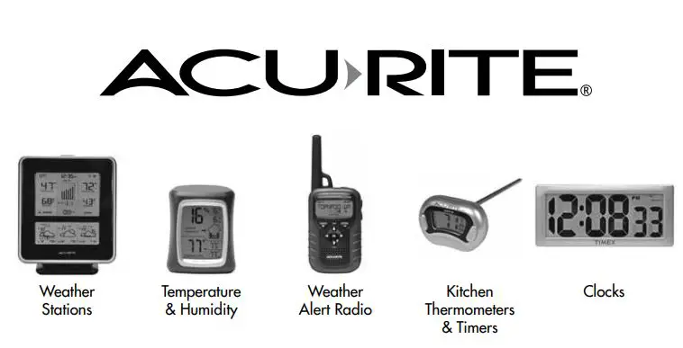 ACURITE 01604 Weather Center with Color Digital Display Instruction Manual - AcuRite Logo & Other Product