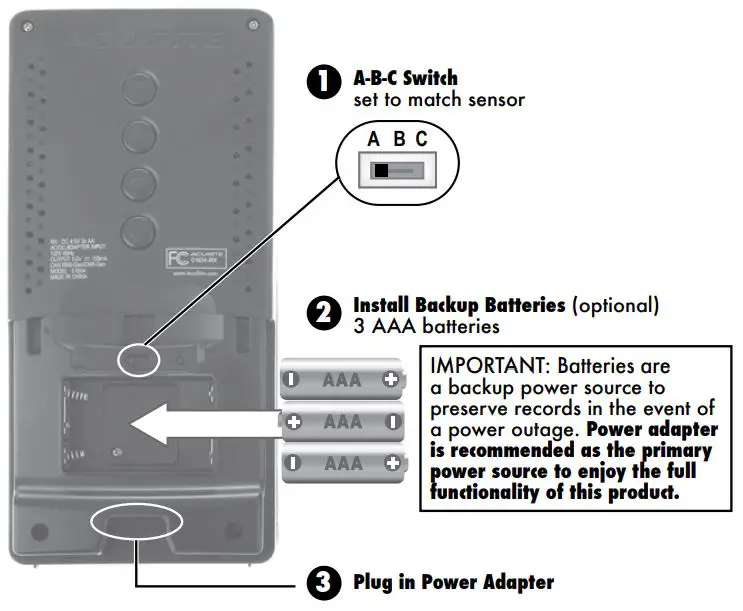 ACURITE 01604 Weather Center with Color Digital Display Instruction Manual - Display Unit Setup