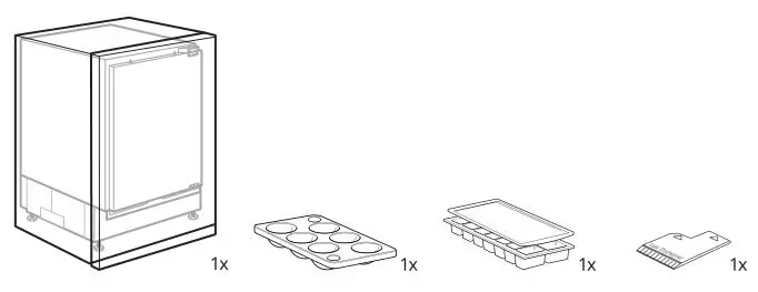 IKEA HUTTRA Under Counter Fridge - Box Contents