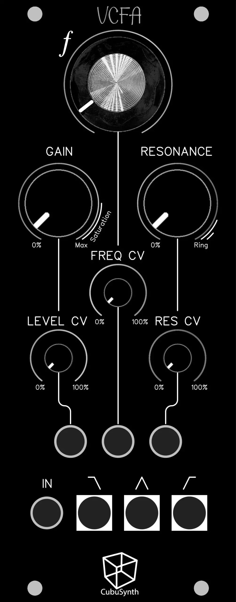 CubuSynth VCFA Multimode VCF with LP HP and BP Outputs and Integrated VCA - cover