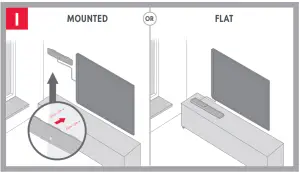WALL MOUNTED or FLAT.