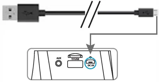 Vibe DG-WARP Twist Bass LED Wireless Speaker - CHARGING THE SPEAKER