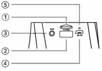 Vibe DG-WARP Twist Bass LED Wireless Speaker - MEDIA KEY FUNCTIONS