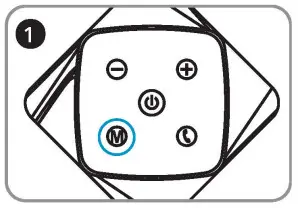 Vibe DG-WARP Twist Bass LED Wireless Speaker - button to turnR