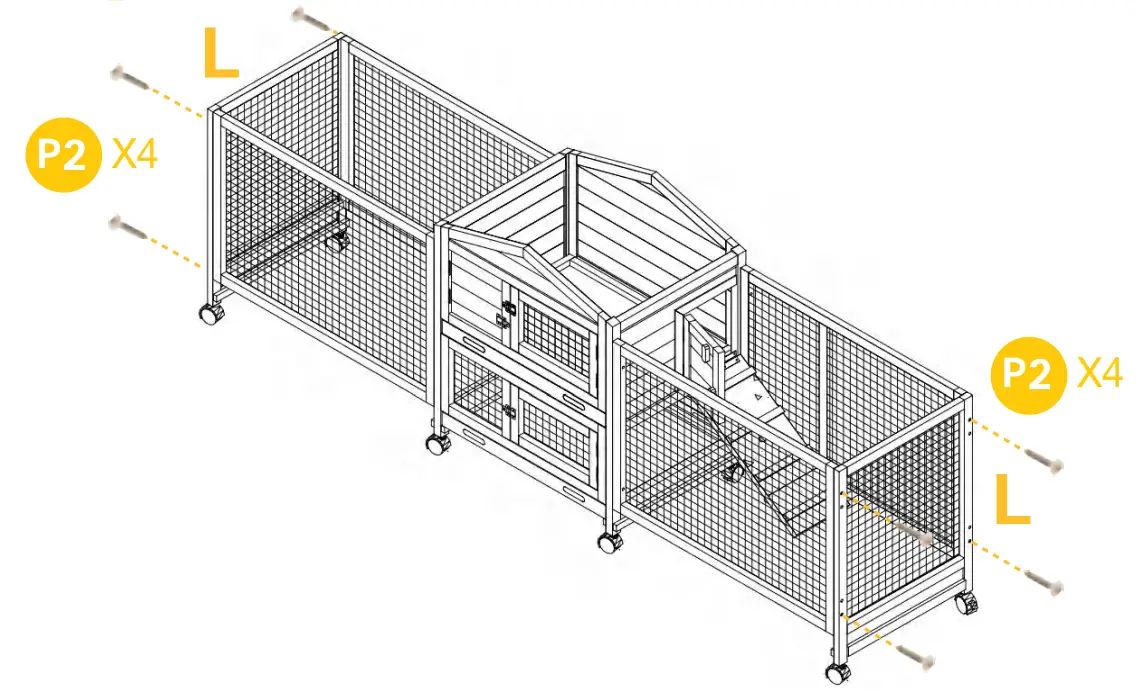 aivituvin AIR 65 Morgete Wooden Rabbit Hutch - fig 11