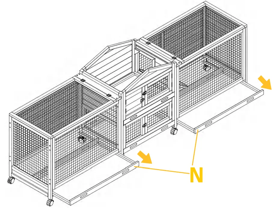 aivituvin AIR 65 Morgete Wooden Rabbit Hutch - fig 13