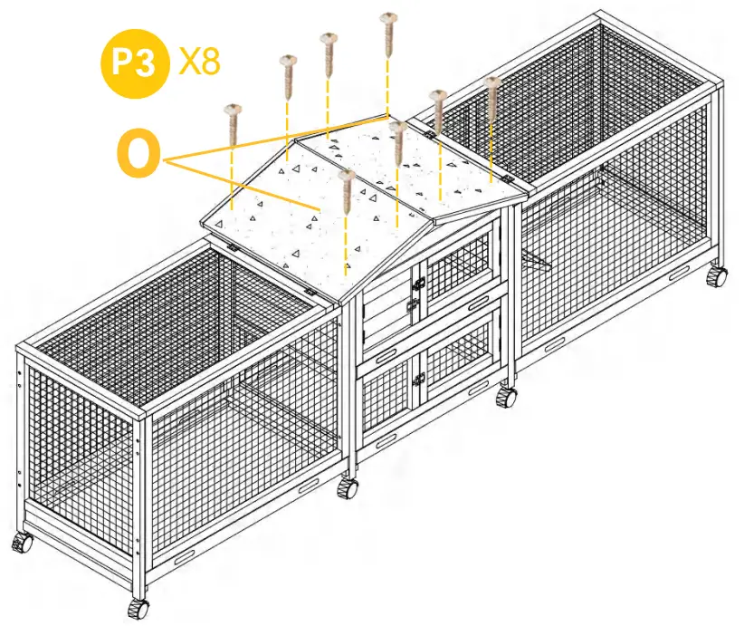 aivituvin AIR 65 Morgete Wooden Rabbit Hutch - fig 14