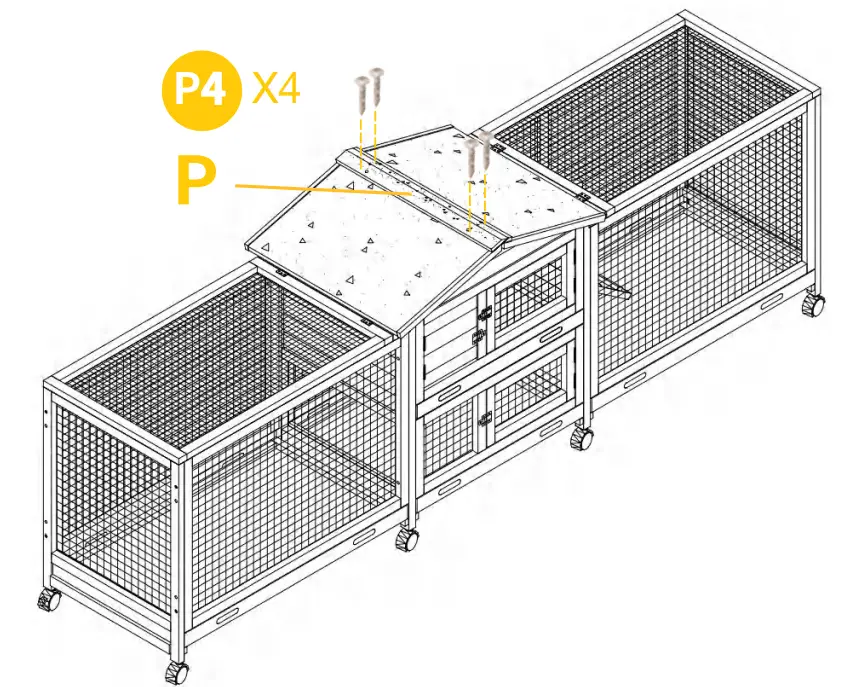 aivituvin AIR 65 Morgete Wooden Rabbit Hutch - fig 15