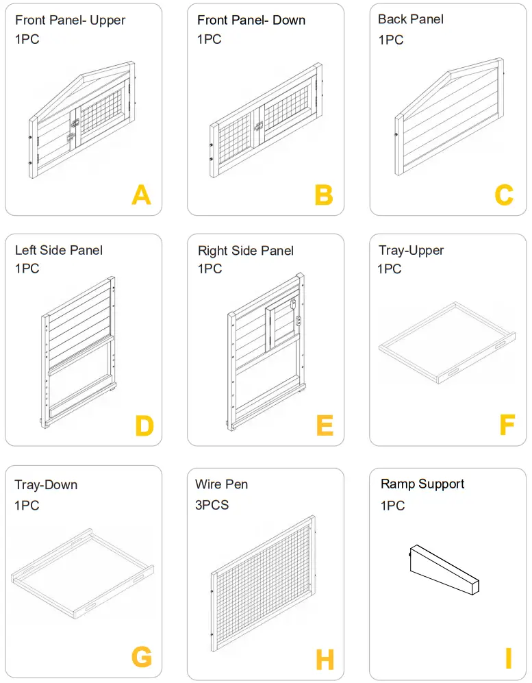 aivituvin AIR 65 Morgete Wooden Rabbit Hutch - fig 3