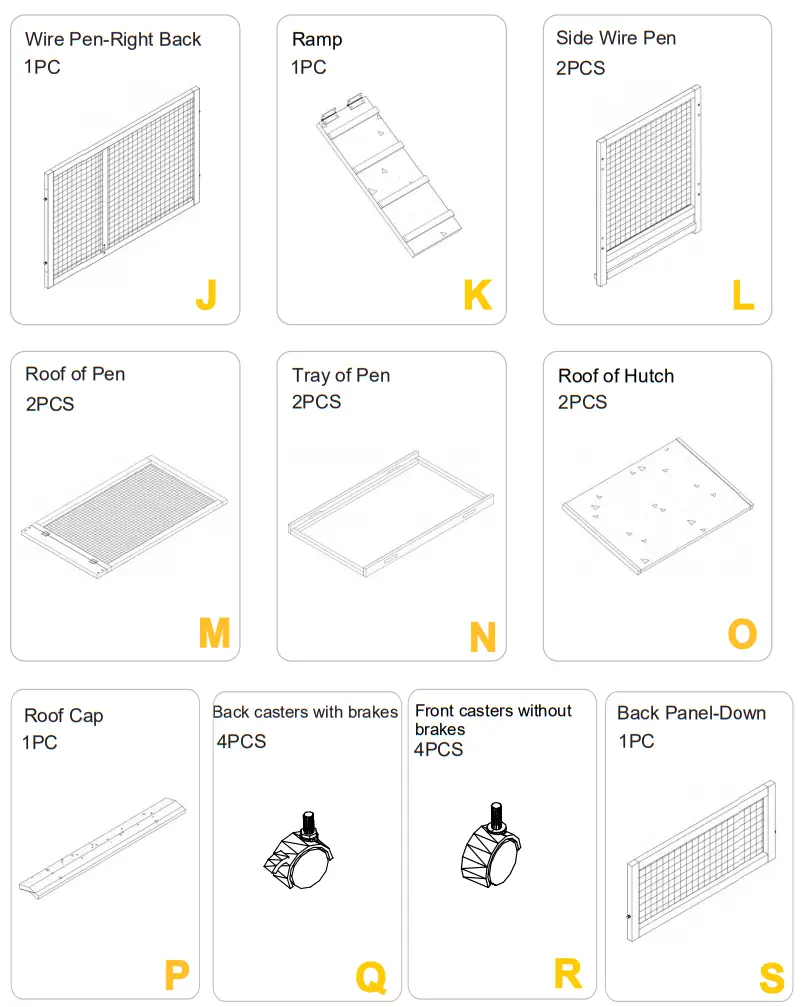 aivituvin AIR 65 Morgete Wooden Rabbit Hutch - fig 4