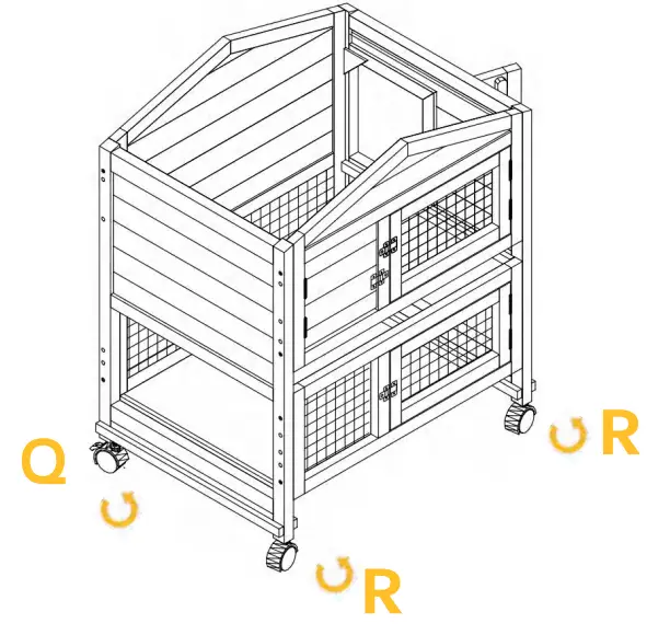 aivituvin AIR 65 Morgete Wooden Rabbit Hutch - fig 6