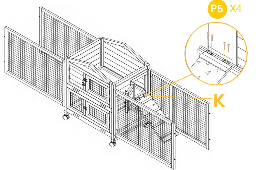 aivituvin AIR 65 Morgete Wooden Rabbit Hutch - fig 9