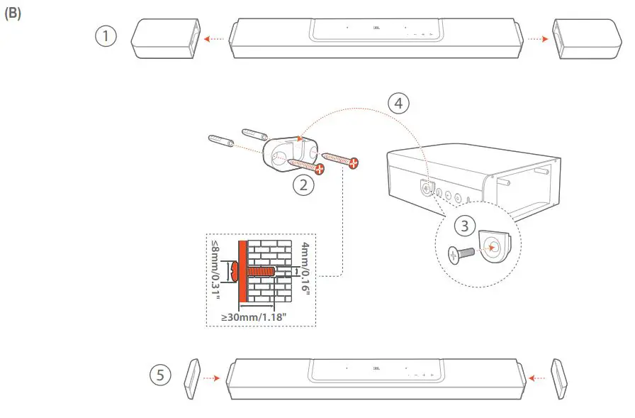 JBL BAR 1300X Impressive Immersive Sound Via Detachable Speakers - Installation - B