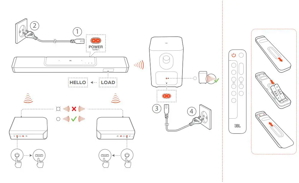 JBL BAR 1300X Impressive Immersive Sound Via Detachable Speakers - power on and pair