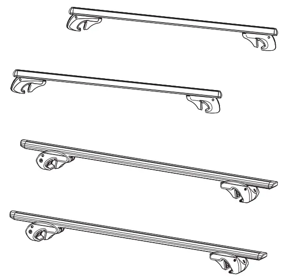 amazon basics B083T53K3P 2-Piece Universal Cross Rail Roof Rack -