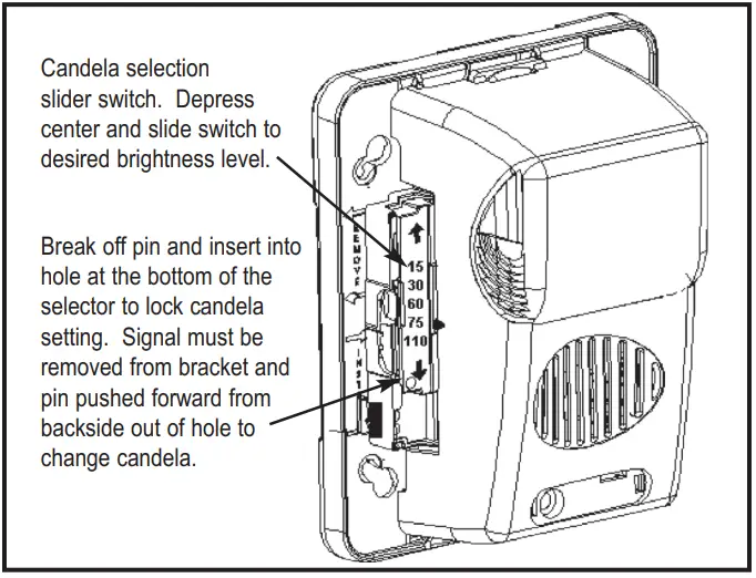 POTTER S-24 and HS-24 Selectable Candela Strobe and Horn Strobes - Fig 1