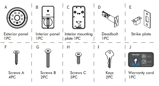 Geek-F02-5-In-1-Fingerprint-and-Touch-Panel-Smart-Door-Lock-fig-3