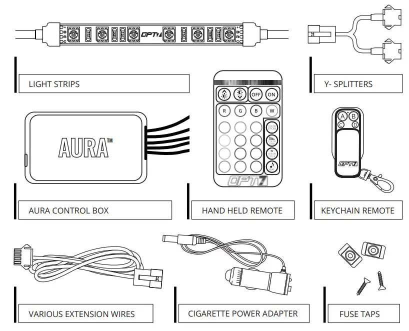 OPT7 B00ZJ6TOZC Aura Golf Cart Underbody Glow LED Lighting Kit - figure 1