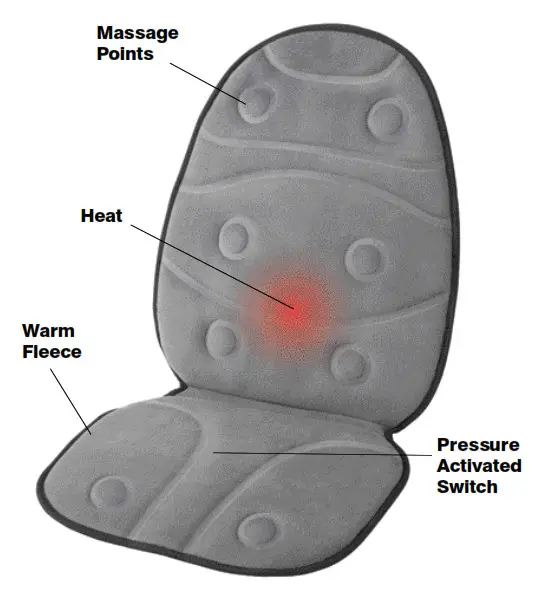 8 Point Car Seat Back Massager 1