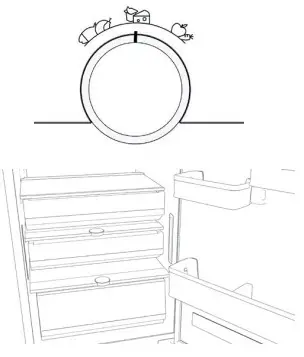 Whirlpool WHC20T321UK Integrated 70 30 Frost Free Fridge Freezer - Humidity control 1