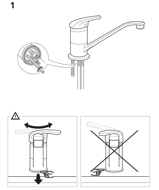 IKEA LAGAN Single-Lever Kitchen Mixer Tap - Installation 1