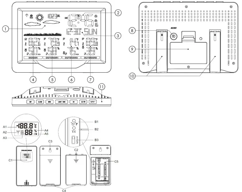 Kalawen QXZ-3390 Weather Station-