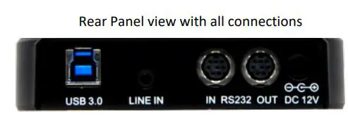 MAXHUB UC P10 HD 1080p USB PTZ Camera User Guide - Rear Panel view with all connections