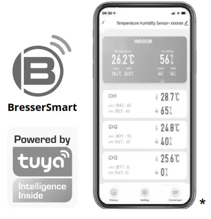BRESSER 7006300 Tuya Smart Thermo-Hygrometer-