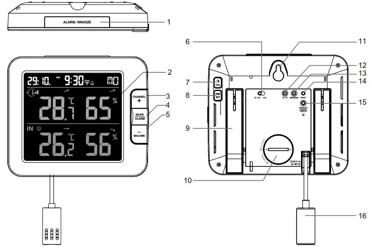 BRESSER 7006300 Tuya Smart Thermo-Hygrometer- CONSOLE