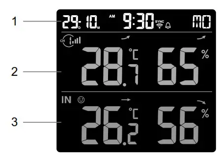 BRESSER 7006300 Tuya Smart Thermo-Hygrometer- LCD DISPLAY