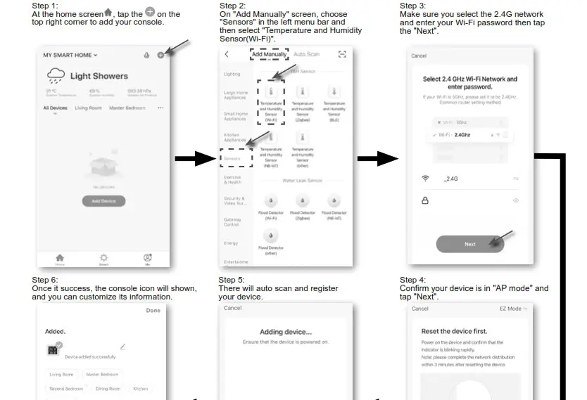 BRESSER 7006300 Tuya Smart Thermo-Hygrometer- Step