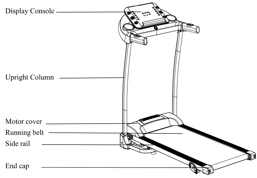 CASAINC MS197454AAA LED Foldable Treadmill-fig1
