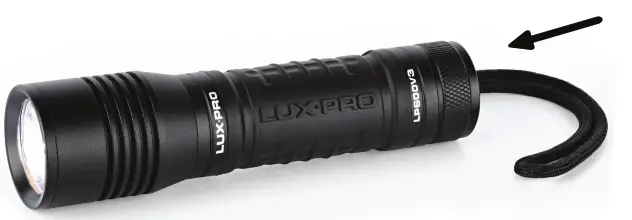 LUX PRO LP600V3 High Output Small Handheld LED Flashlight - light