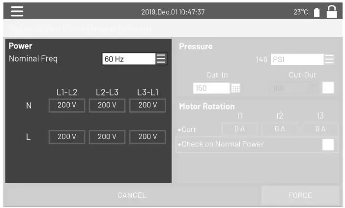Tornatech FTA740 Markill Electric Fire Pump Controllers Installation Guide - Once the controller has booted up