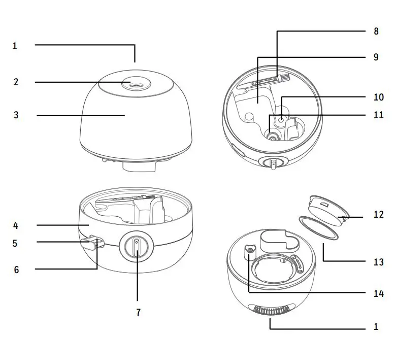 Honeywell-HUL530-series-Ultra-Glow-light-Changing-Humidifier-and-Diffuser-1